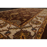 8x10 Hand Tufted Hand Made 100% Wool Kashan Traditional Oriental Area Rug Brown, Ivory Color - 7' 9'' x 9' 9''