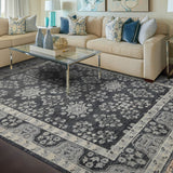 8x10 Oushak Slate Wool Oriental Rug Traditionally Hand Knotted - 8' x 10'