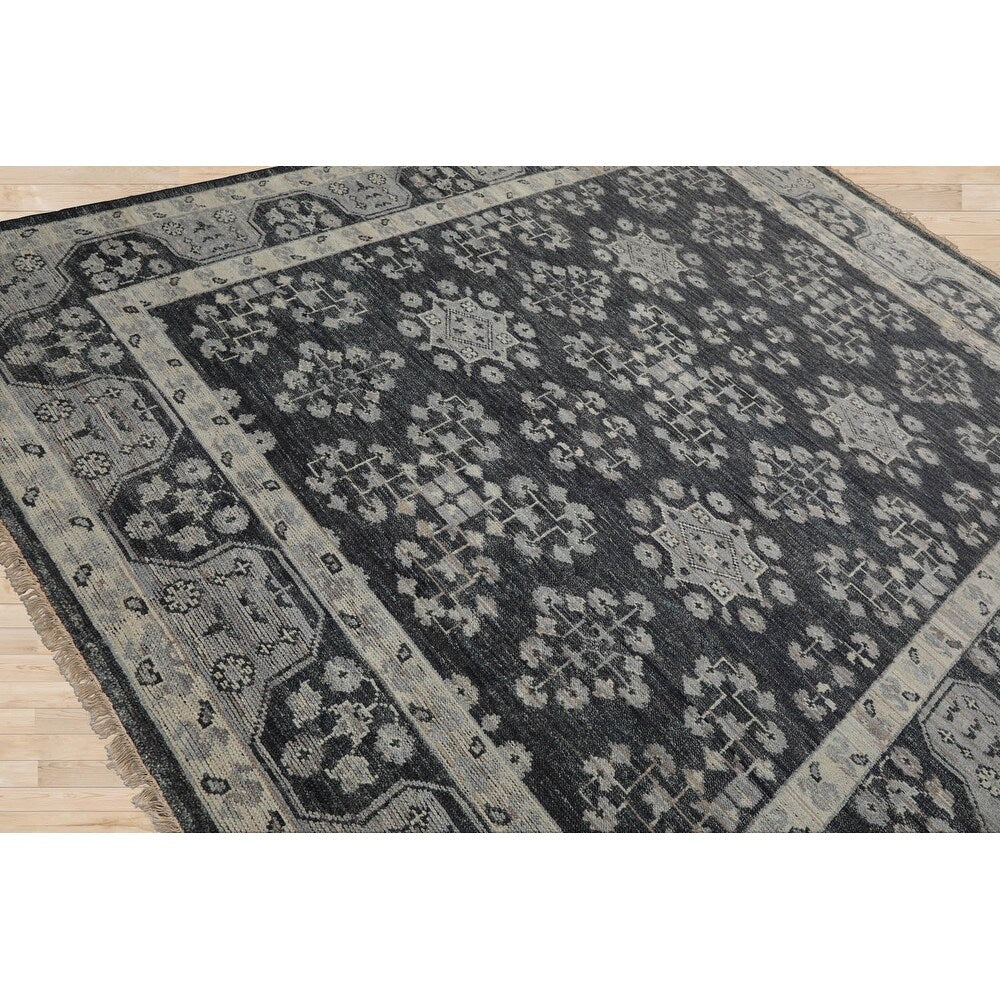 8x10 Oushak Slate Wool Oriental Rug Traditionally Hand Knotted - 8' x 10'