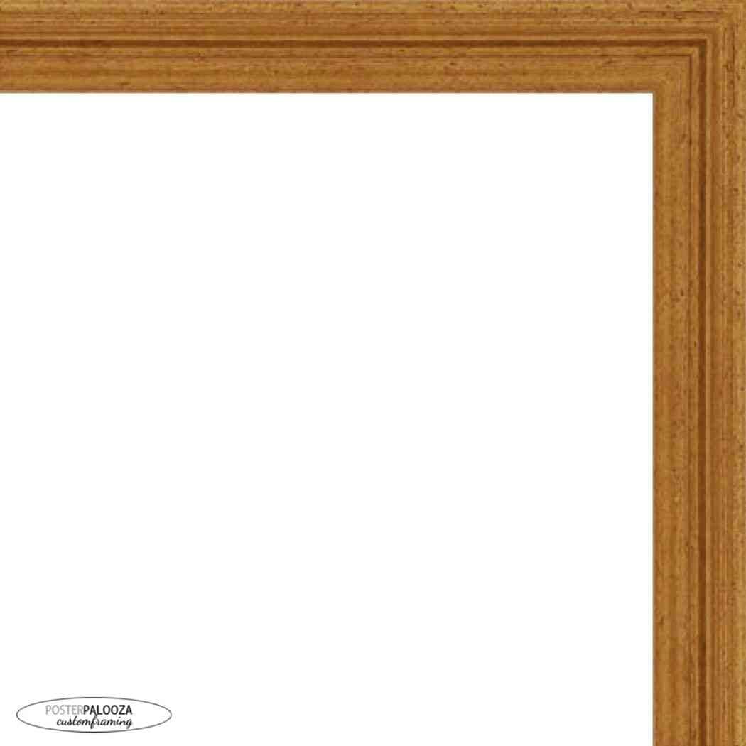 8x10 Traditional Antique Gold Complete Wood Picture Frame with UV Acrylic, Foam Board Backing, & Hardware