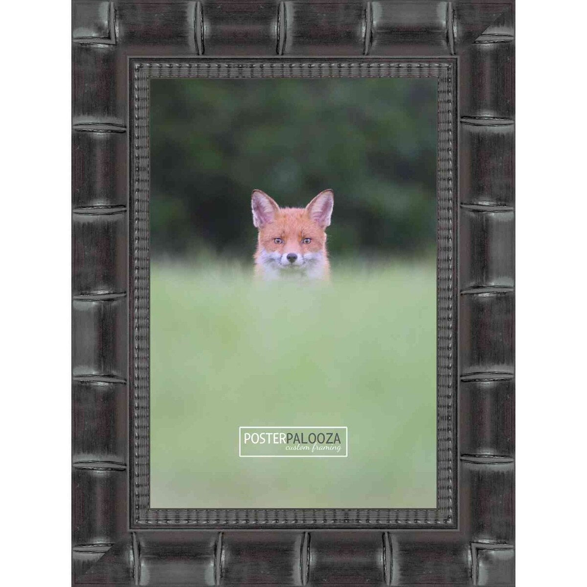 8x12 Bamboo Black Complete Wood Picture Frame with UV Acrylic, Foam Board Backing, & Hardware