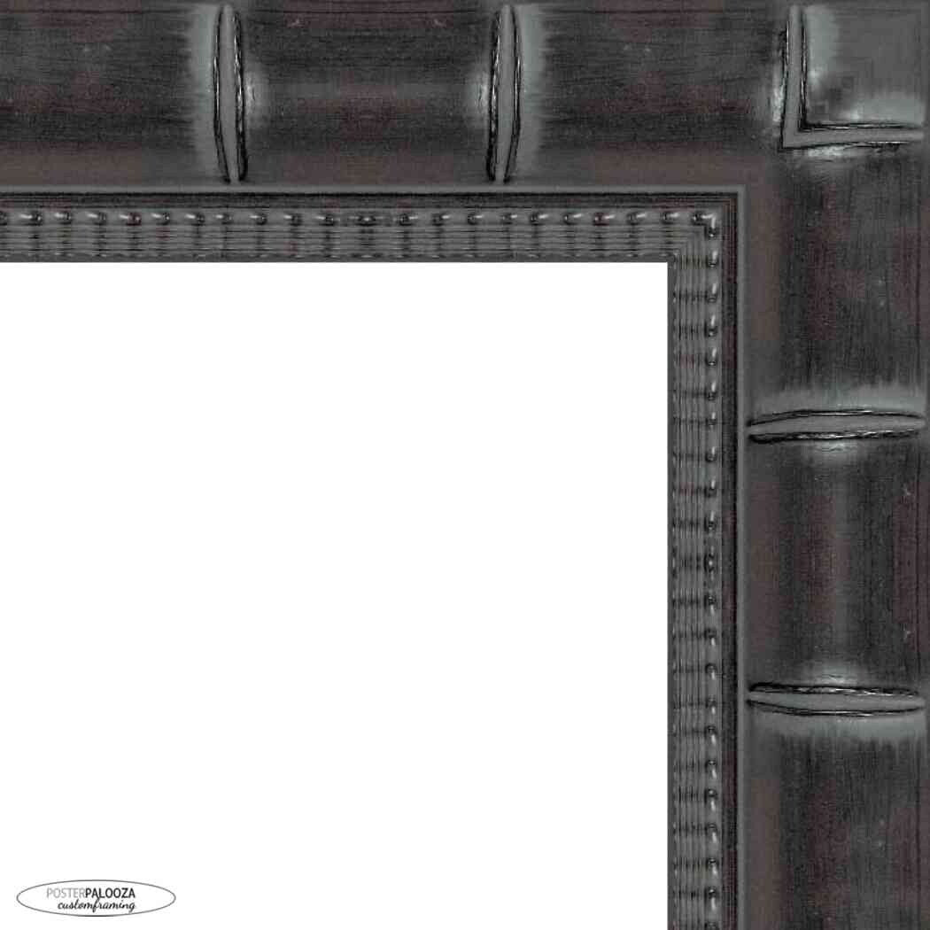 8x12 Bamboo Black Complete Wood Picture Frame with UV Acrylic, Foam Board Backing, & Hardware