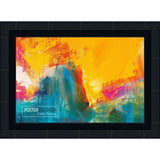 8x12 Lacquer Black Complete Wood Picture Frame with UV Acrylic, Foam Board Backing, & Hardware