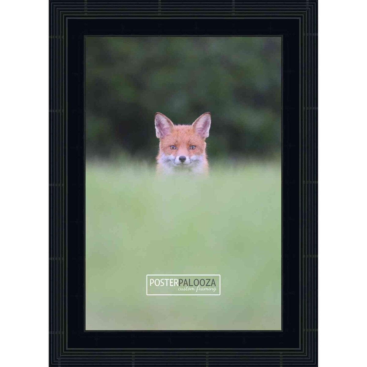 8x12 Lacquer Black Complete Wood Picture Frame with UV Acrylic, Foam Board Backing, & Hardware