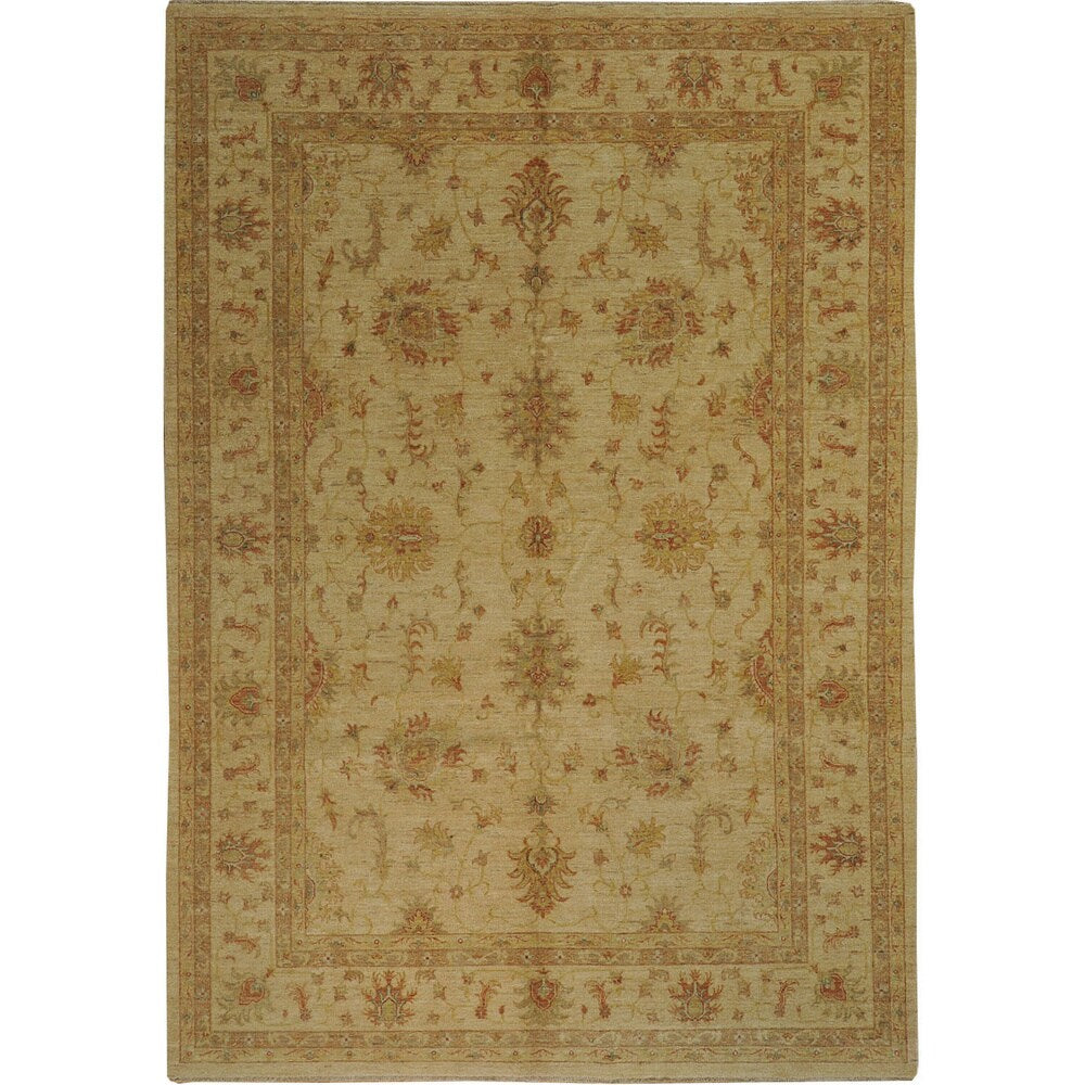 Hand-knotted Oriental Beige Peshawar Wool Area Rug (8' x 12')