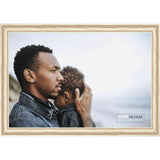 8x12 Traditional Silver Complete Wood Picture Frame with UV Acrylic, Foam Board Backing, & Hardware