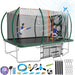 8x14 Ft Rectangle Trampoline for Kids and Adults, Outdoor Trampoline with Stakes