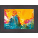 8x16 Distressed/Aged Mahogany Complete Wood Picture Frame with UV Acrylic, Foam Board Backing, & Hardware