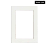 8x20 Mat Bevel Cut for 6x18 Photos - Acid Free Textured White Precut Matboard - For Pictures, Photos, Framing