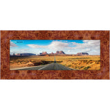 8x20 Veneer Honey Pecan Complete Wood Picture Frame with UV Acrylic, Foam Board Backing, & Hardware