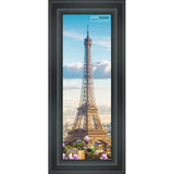 8x24 Contemporary Black Complete Wood Picture Frame with UV Acrylic, Foam Board Backing, & Hardware