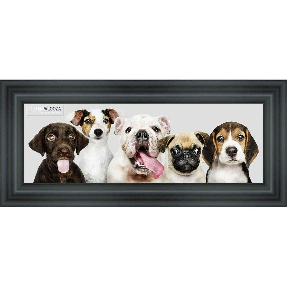 8x24 Contemporary Black Complete Wood Picture Frame with UV Acrylic, Foam Board Backing, & Hardware