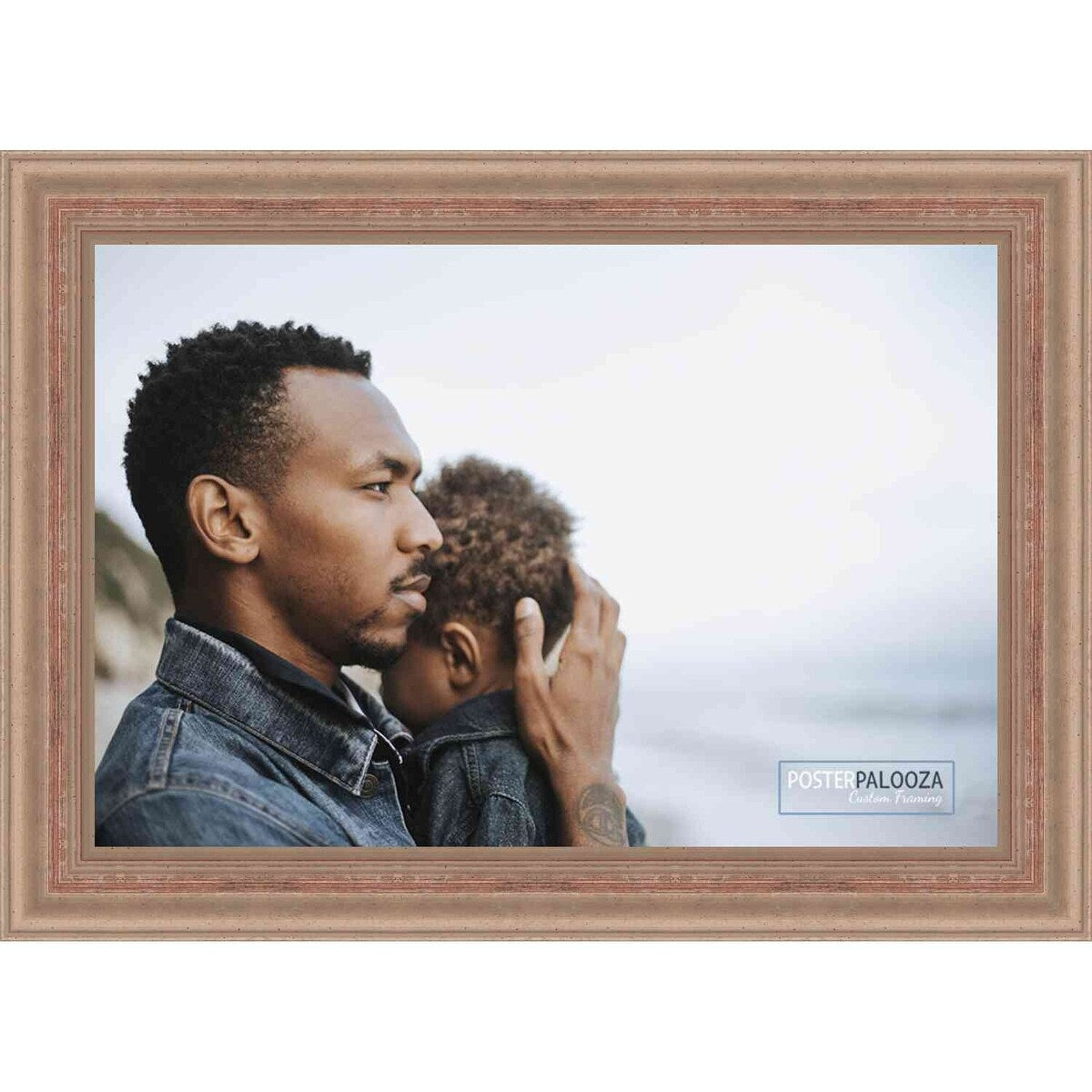 8x6 Traditional Antique Silver Complete Wood Picture Frame with UV Acrylic, Foam Board Backing, & Hardware