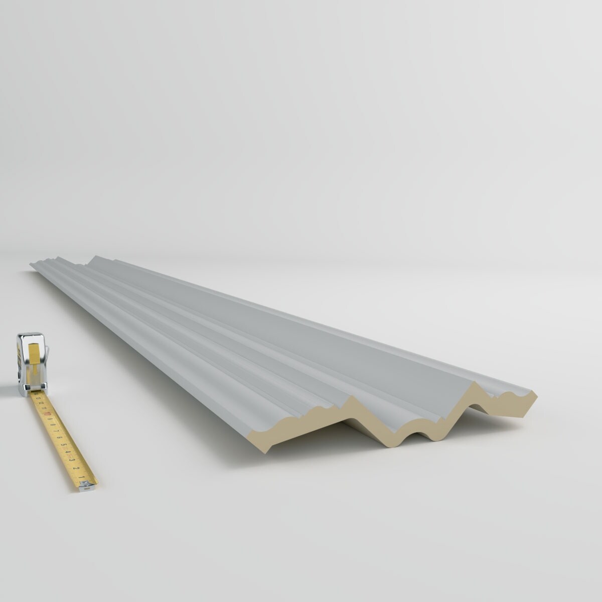 9 3/8"H x 9 5/8"P x 14 5/8"F x 96"L Domingo Crown Moulding - 1-Pack