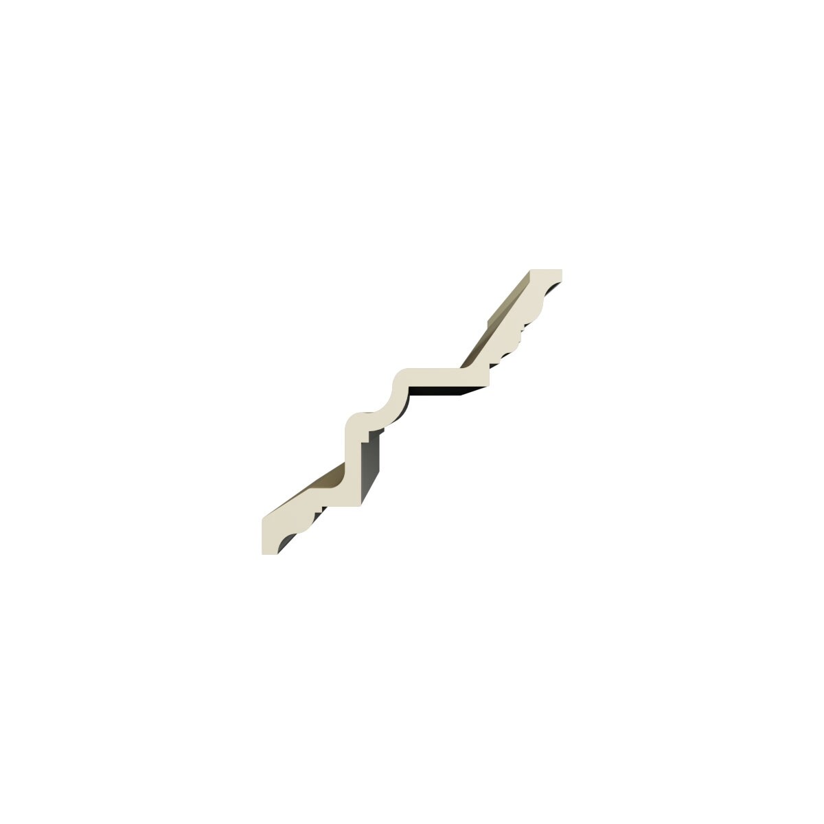 9 3/8"H x 9 5/8"P x 14 5/8"F x 96"L Domingo Crown Moulding - 1-Pack