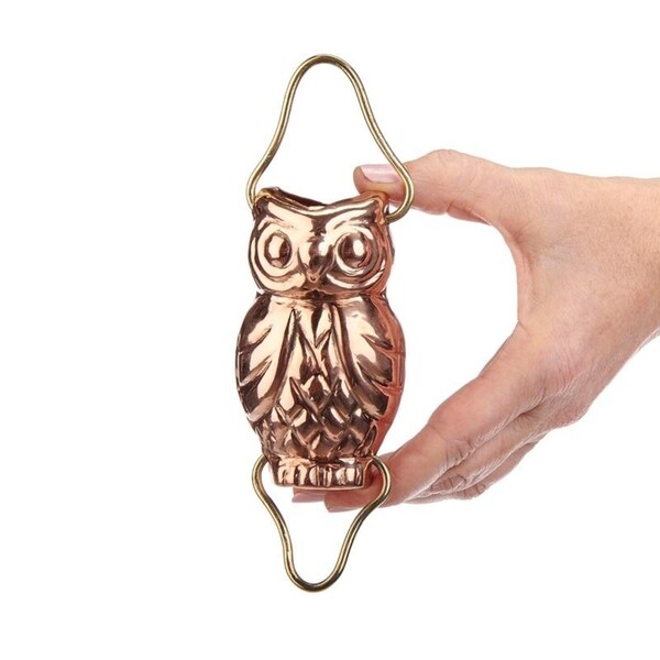 9 Cup Owl Pure Copper 8.5 ft. Rain Chain by Good Directions