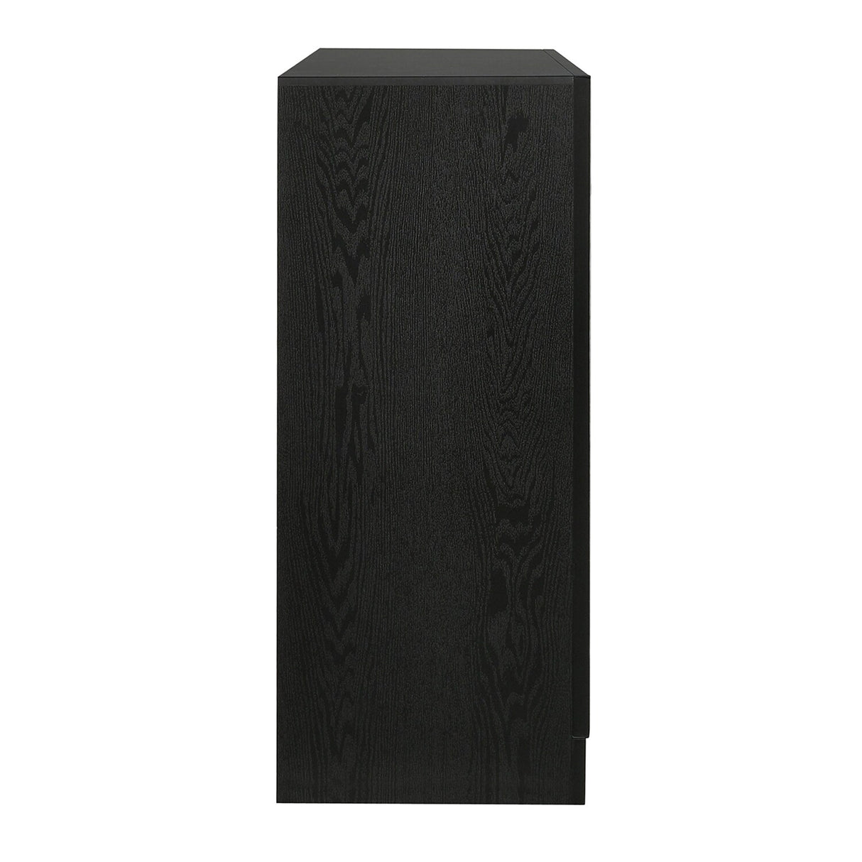 9 Drawers Wooden Dresser With Hide Drawer Design in Black
