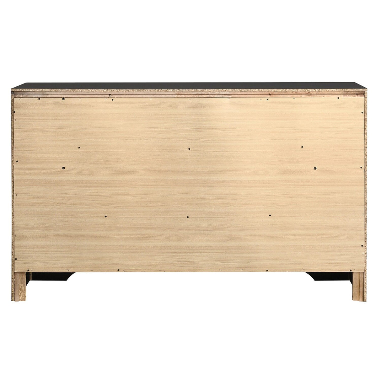 9 Drawers Wooden Dresser With Hide Drawer Design in Black