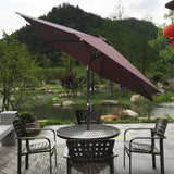9 FT Patio Outdoor Umbrella Easy Open Adustment Weather Resistant UV Protection Water