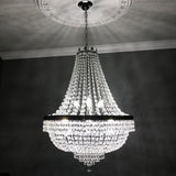 Crystal Chandelier Empire Large Foyer Glam Ceiling Light - 24*24*30 inches（D*H）