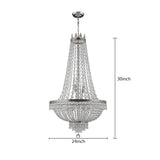 Crystal Chandelier Empire Large Foyer Glam Ceiling Light - 24*24*30 inches（D*H）