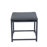 9 Pieces Patio Dining Sets Outdoor Space Saving Rattan Chairs with Glass Table
