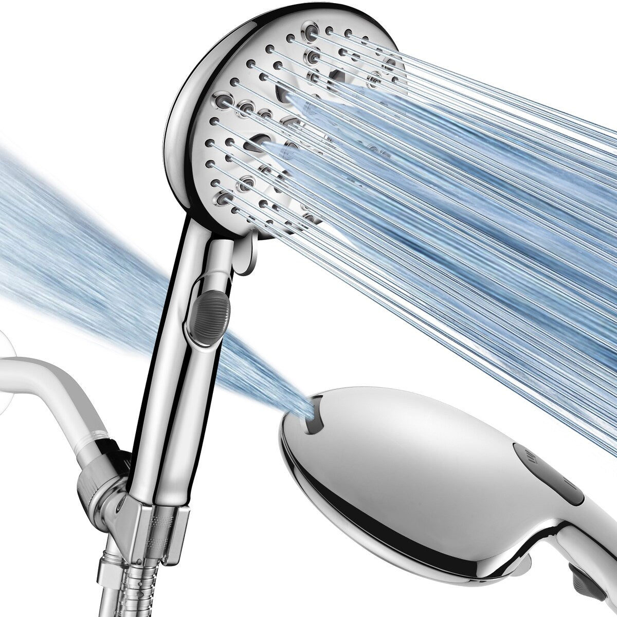 Cobbe 9-Spray Handheld Shower Head with Bracket and Hose