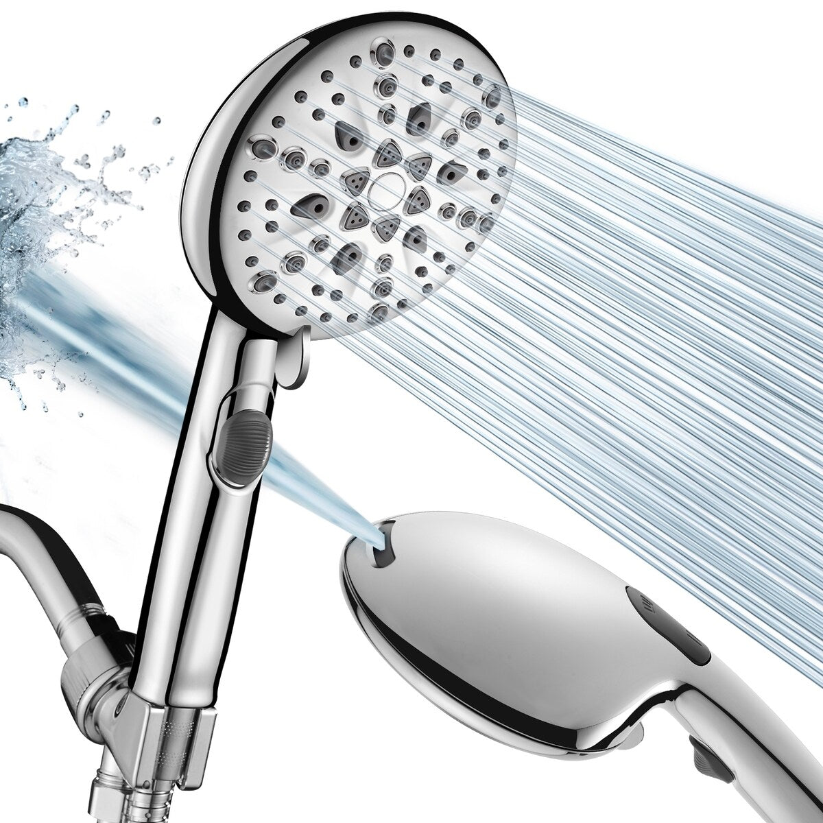 Cobbe 9-Spray Handheld Shower Head with Bracket and Hose