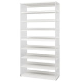 9-Tier Wood and Acrylic Bookshelf Bookcase for Home Office