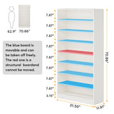 9 Tiers Shoe Cabinet 40-45 Pairs Heavy Duty Wood Freestanding Shoe Storage Cabinet with Open Storage for Entryway