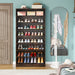 9 Tiers Shoe Cabinet 40-45 Pairs Heavy Duty Wood Freestanding Shoe Storage Cabinet with Open Storage for Entryway