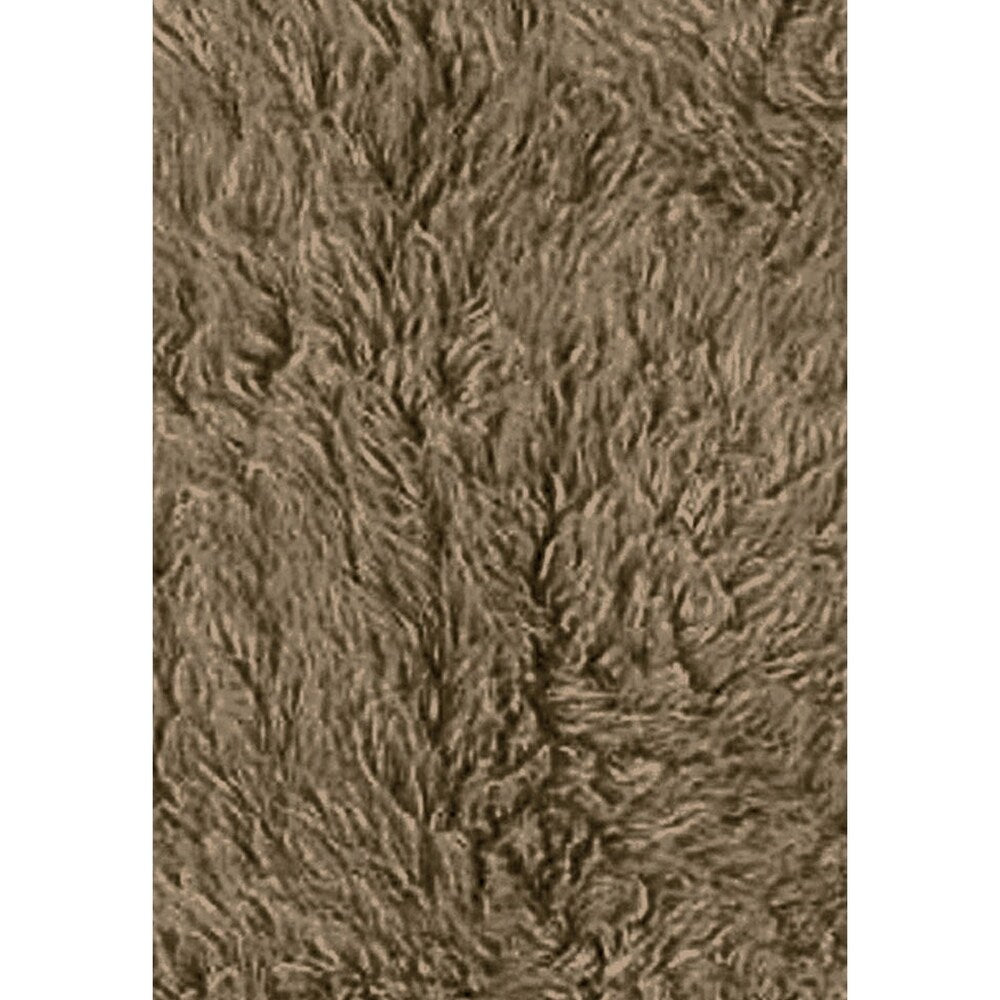 9 X 6 Feet Shag Style Latex Free Hand Woven Wool Rug, Light Brown - 6'5" x 9'8"