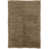 9 X 6 Feet Shag Style Latex Free Hand Woven Wool Rug, Light Brown - 6'5" x 9'8"