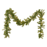 9-foot Mixed Spruce Pre-Lit Warm White LED Artificial Christmas Garland by Christopher Knight Home - led - clear
