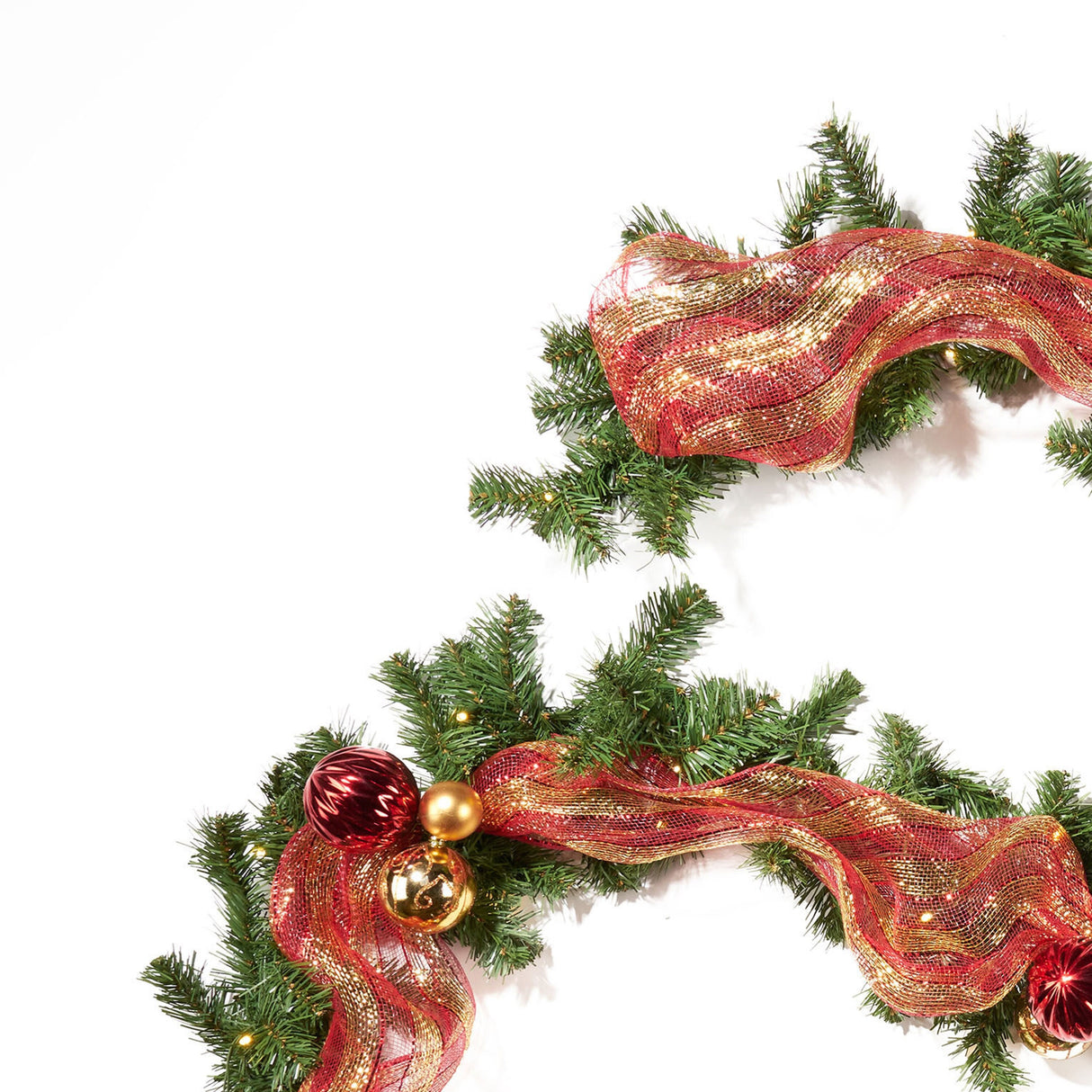 9-foot Noble Fir Pre-Lit Warm White LED Pre-Decorated Artificial Christmas Garland by Christopher Knight Home