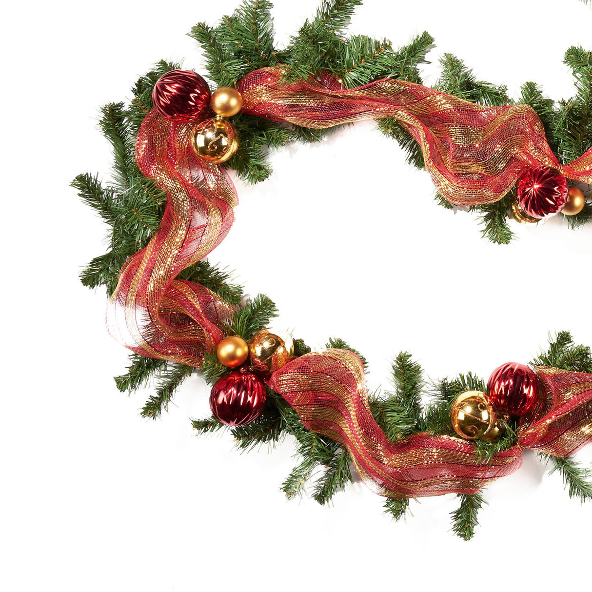 9-foot Noble Fir Pre-Lit Warm White LED Pre-Decorated Artificial Christmas Garland by Christopher Knight Home