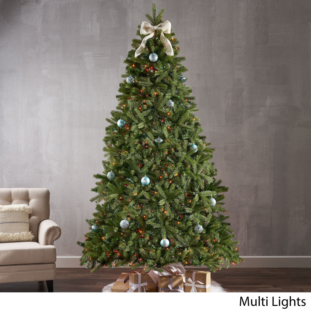 9-ft Mixed Spruce Pre-Lit String Light or Unlit Artificial Christmas Tree by Christopher Knight Home
