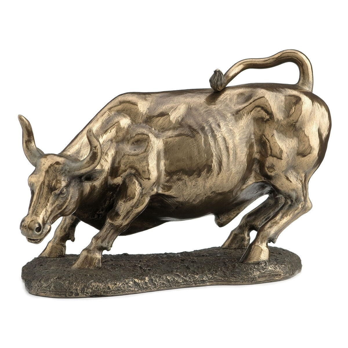9.45" H BULL STATUE (BRONZE) Cold Cast Bronze - 4.92"x9.45"x6.3"