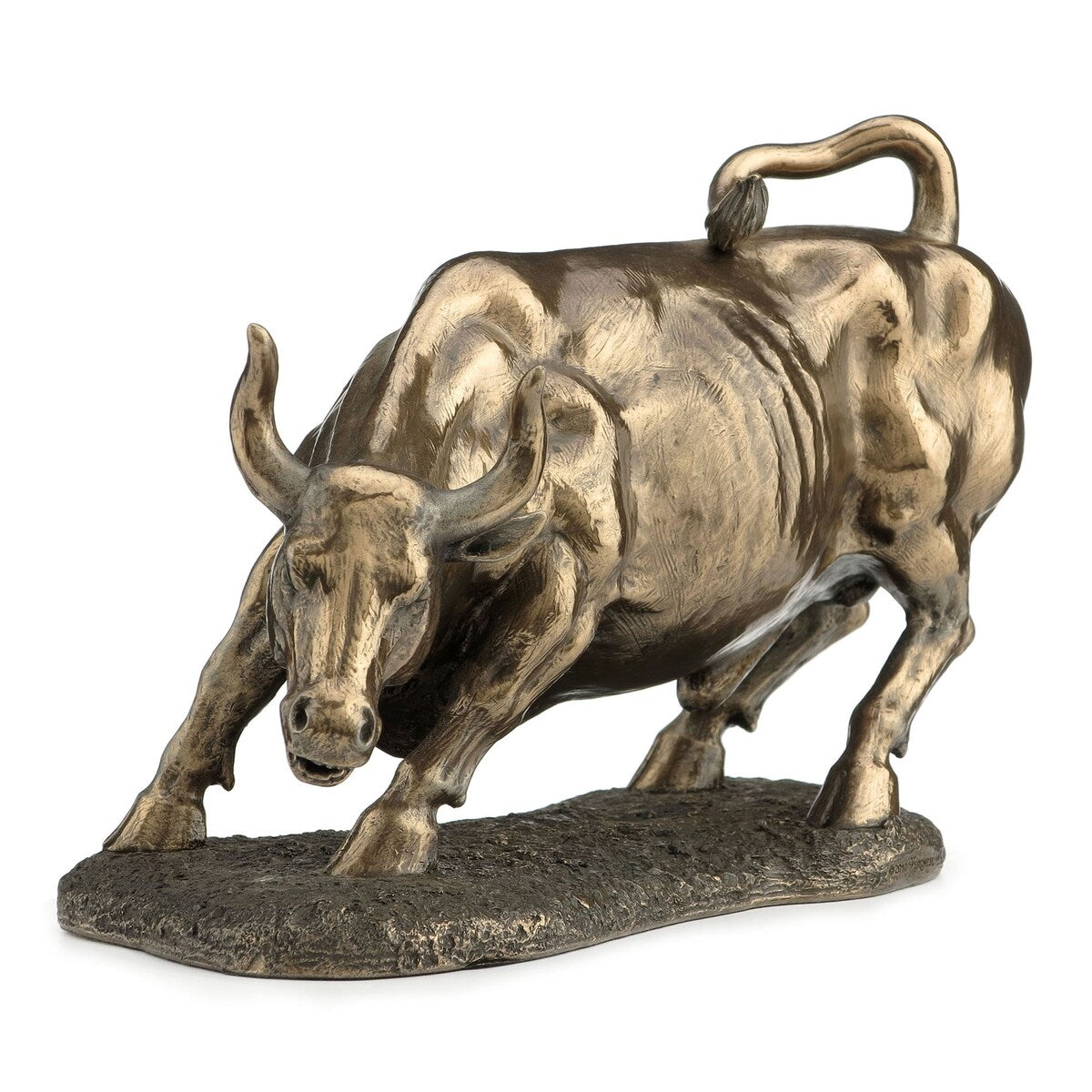 9.45" H BULL STATUE (BRONZE) Cold Cast Bronze - 4.92"x9.45"x6.3"