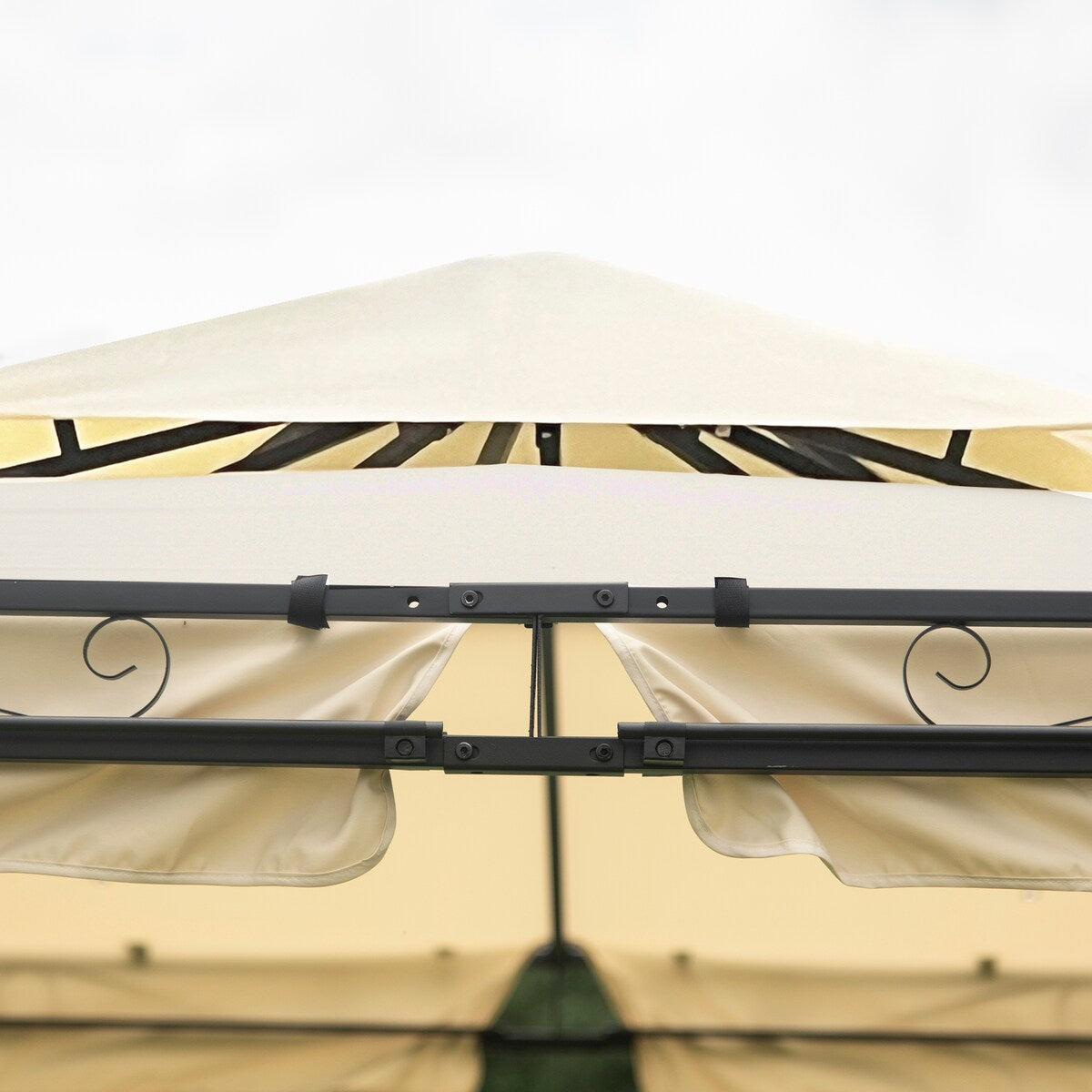 9.7ft.Lx9.7ft. W Outdoor Patio Gazebo Beige
