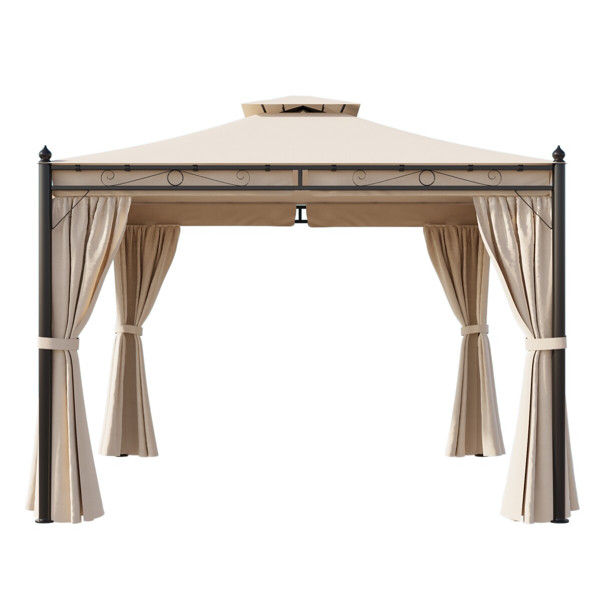 9.7ft.Lx9.7ft. W Outdoor Patio Gazebo Beige