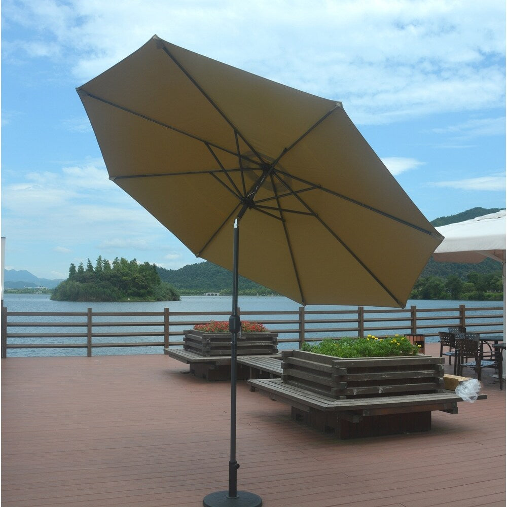9.8 ft Patio Market Umbrella with Base by Moda Furnishings