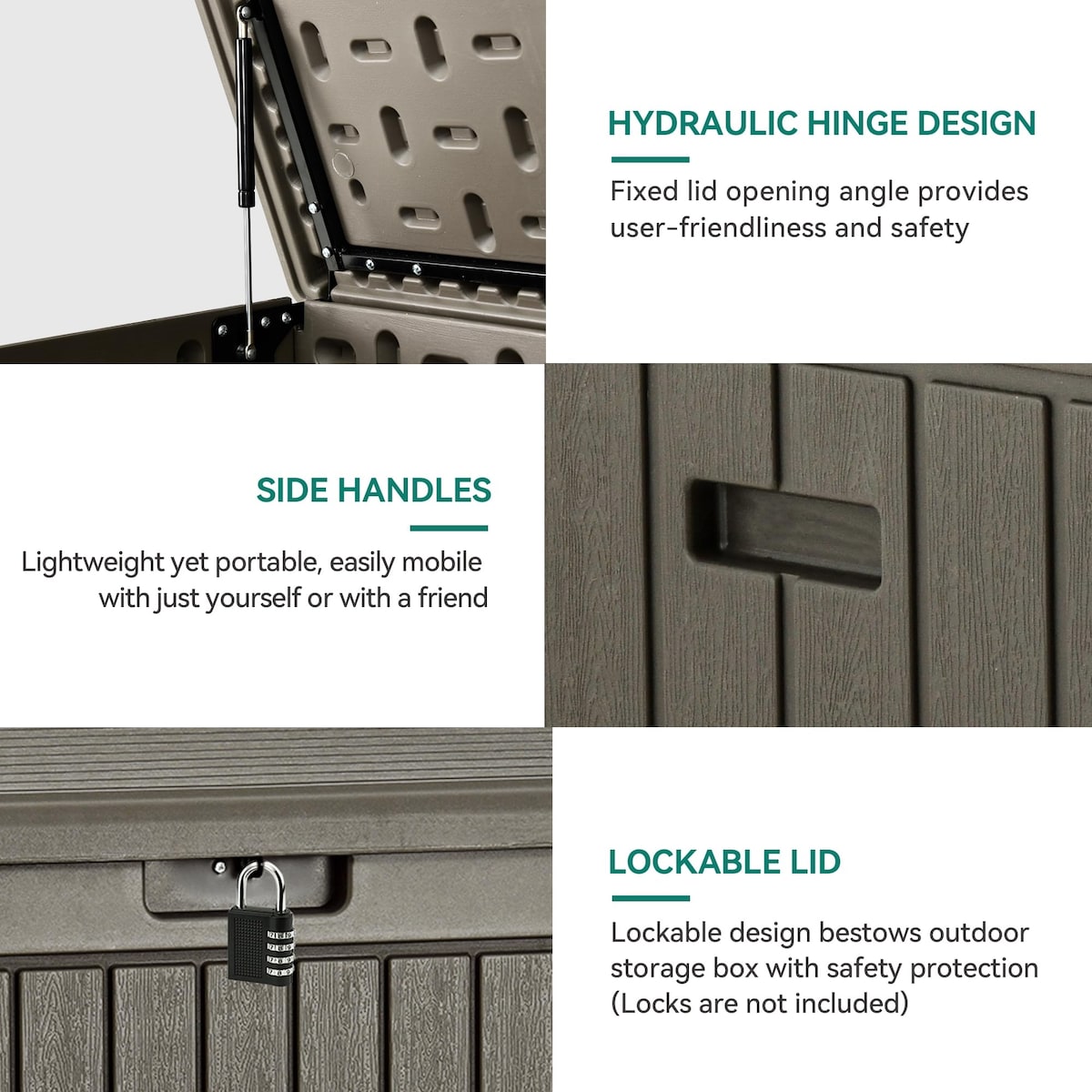 90 Gallon Large Deck Box, Double-Wall Resin Outdoor Storage Boxes, Deck Storage for Patio Furniture, Cushions, Garden Tool