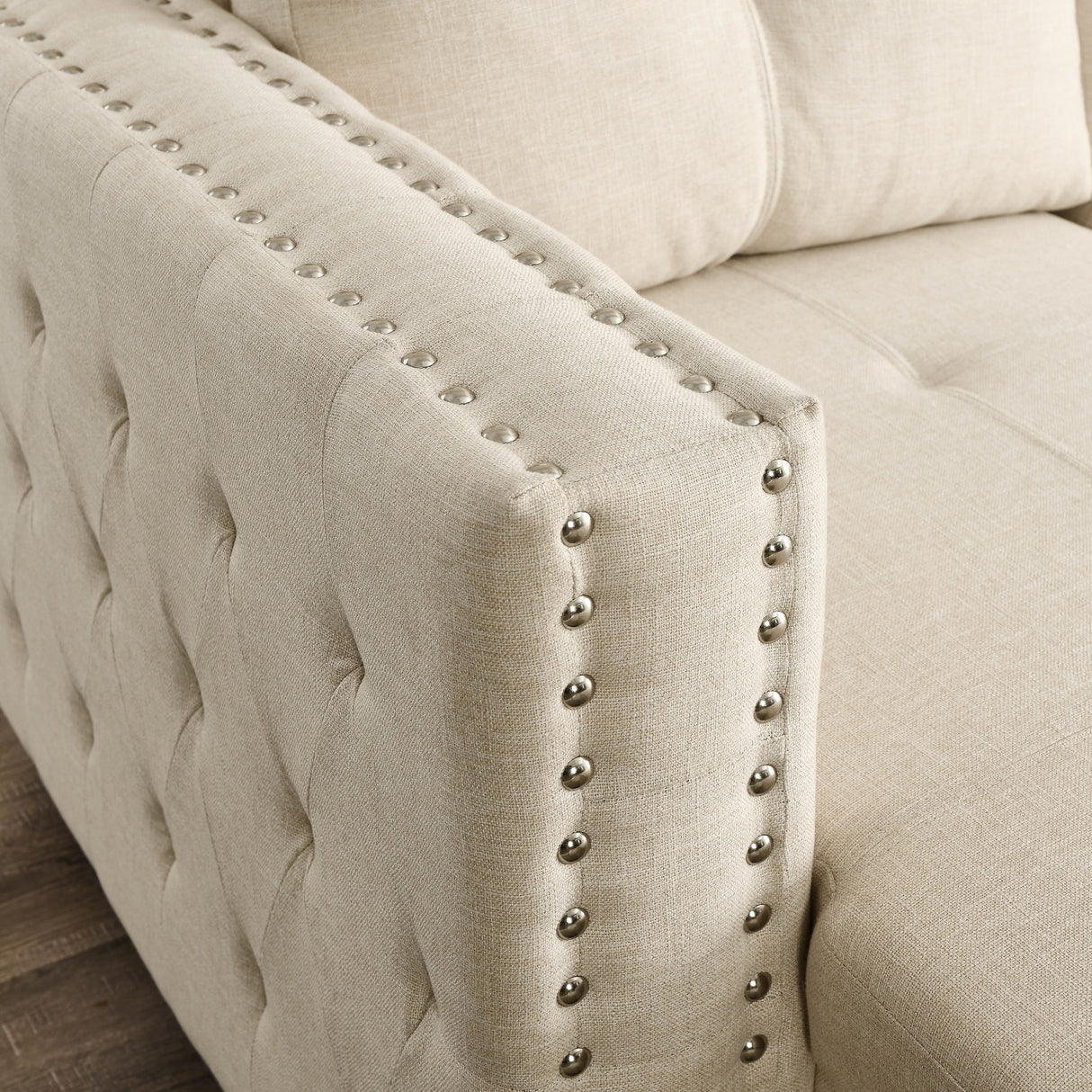 90.5" Wide Sectional Sofa Bed with Storage Chaise