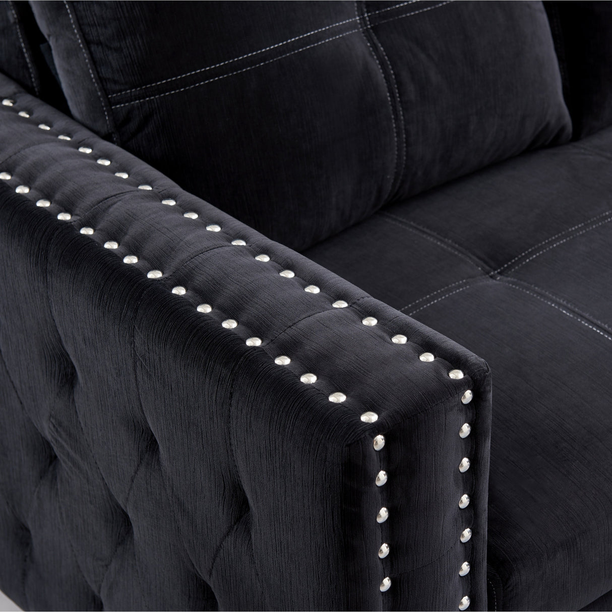 90.5" Wide Sectional Sofa Bed with Storage Chaise
