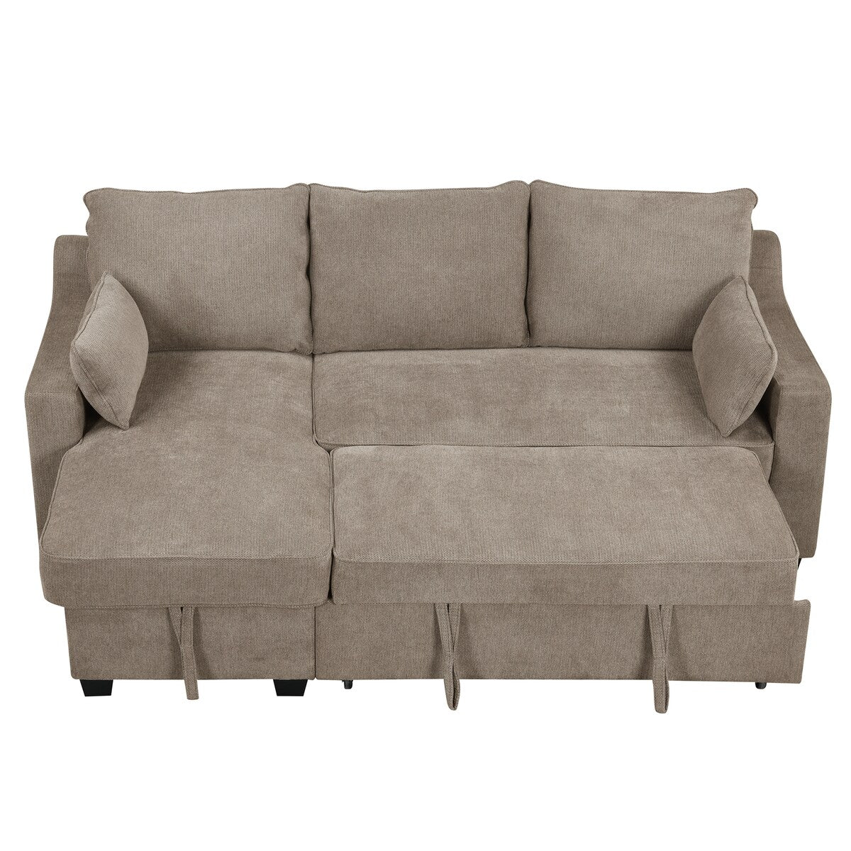 90" Pull Out Sleeper Sofa L-Shaped Couch Convertible Sofa Bed