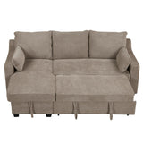 90" Pull Out Sleeper Sofa L-Shaped Couch Convertible Sofa Bed