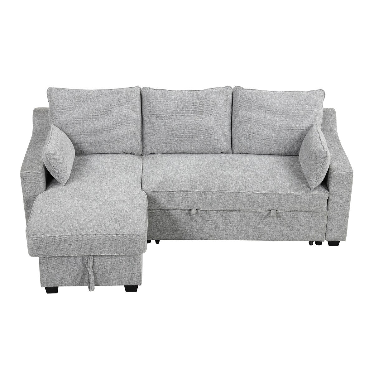90" Pull Out Sleeper Sofa L-Shaped Couch Convertible Sofa Bed