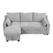 90" Pull Out Sleeper Sofa L-Shaped Couch Convertible Sofa Bed