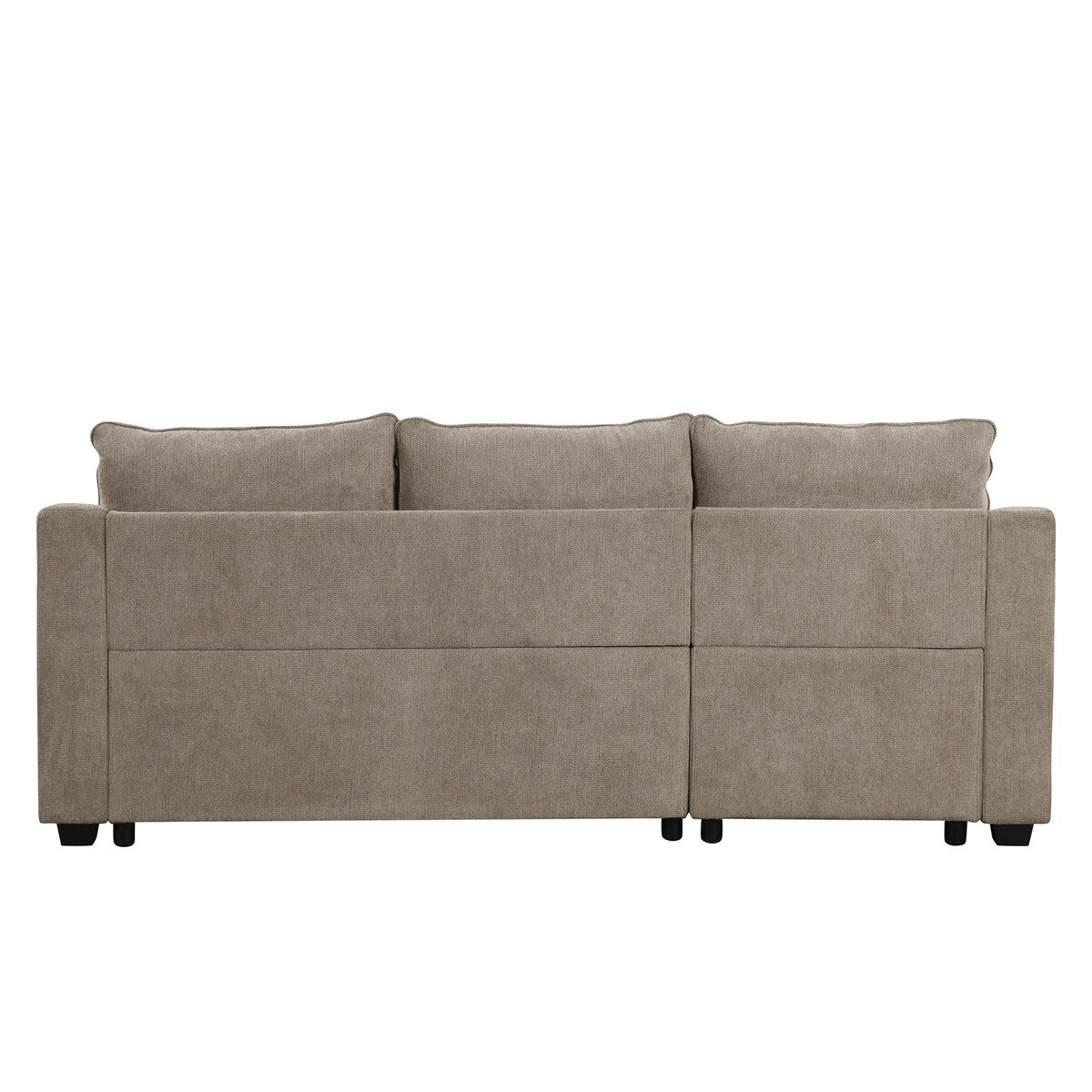 90" Pull Out Sleeper Sofa L-Shaped Couch Convertible Sofa Bed